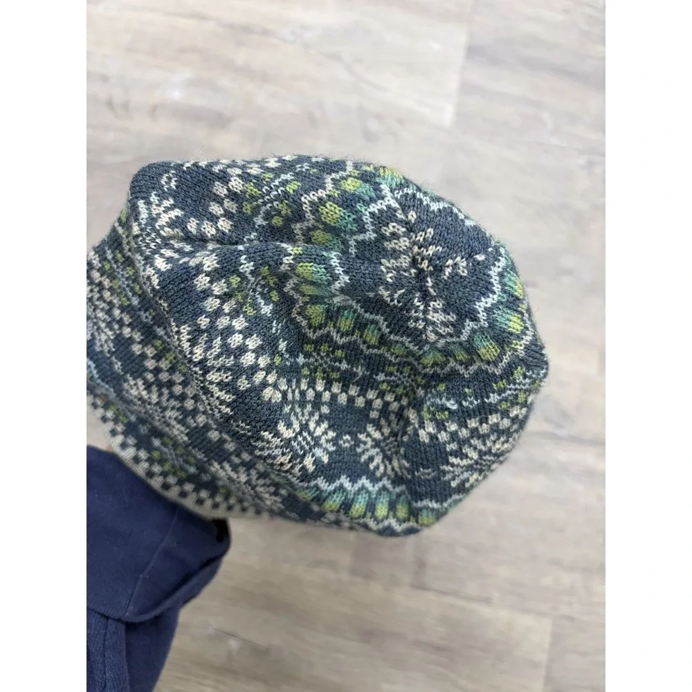 Smartwool Kids Merino Wool Beanie Youth Fair Isle Snowflake Ski Hat Green